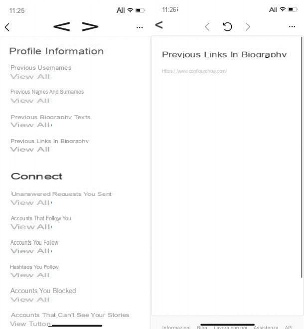 Como ver a antiga biografia do Instagram