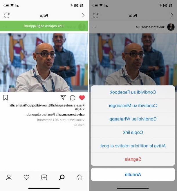 Comment copier le lien Instagram