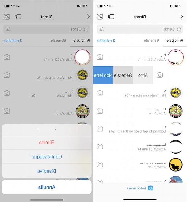 Cómo eliminar los chats de Instagram