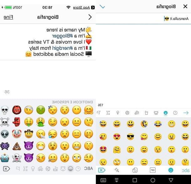 How to put smileys on Instagram