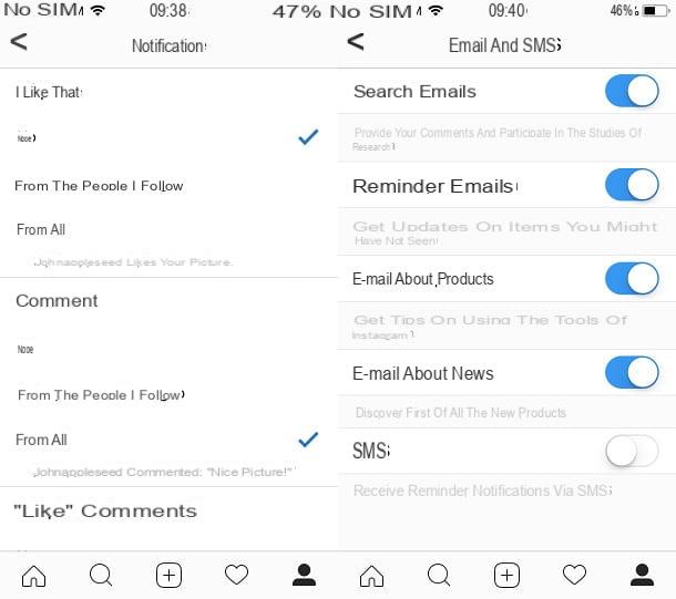 Como ativar notificações do Instagram