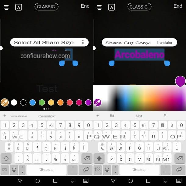 Cómo hacer las letras del arcoíris en Instagram