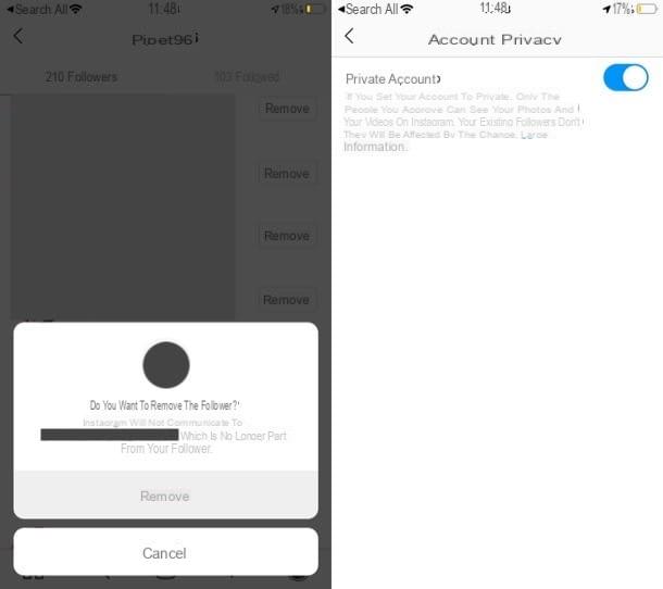 How to stop being followed on Instagram without blocking