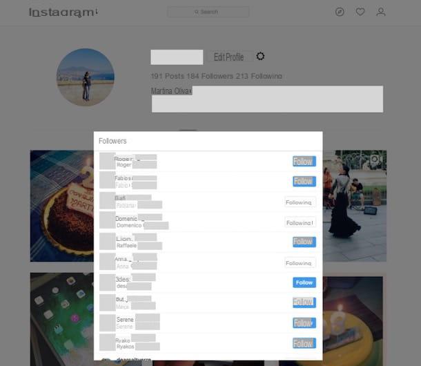 Como faço para ver quem me segue no Instagram