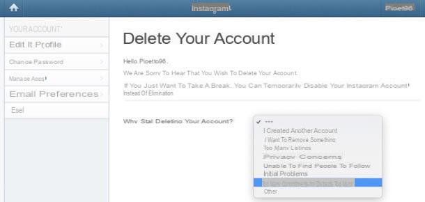 How to deactivate Instagram account