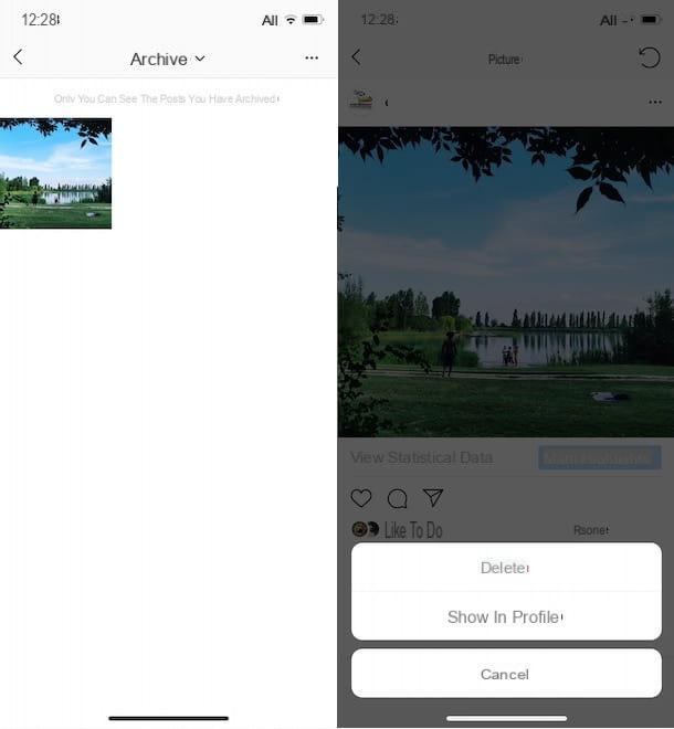 How to see posts archived on Instagram