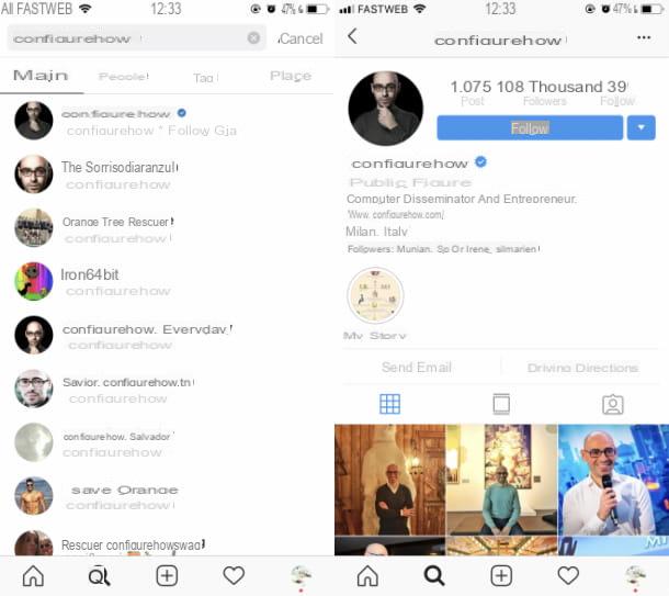 Cómo ver las actividades de una persona en Instagram