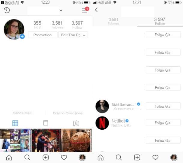 Cómo ver las actividades de una persona en Instagram