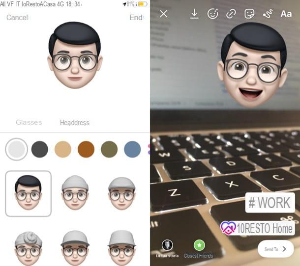 How to put Memoji on Instagram