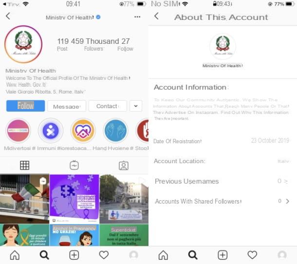 Comment voir la date de création d'un profil Instagram