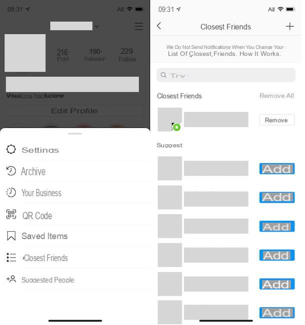 How to see the list of closest friends Instagram