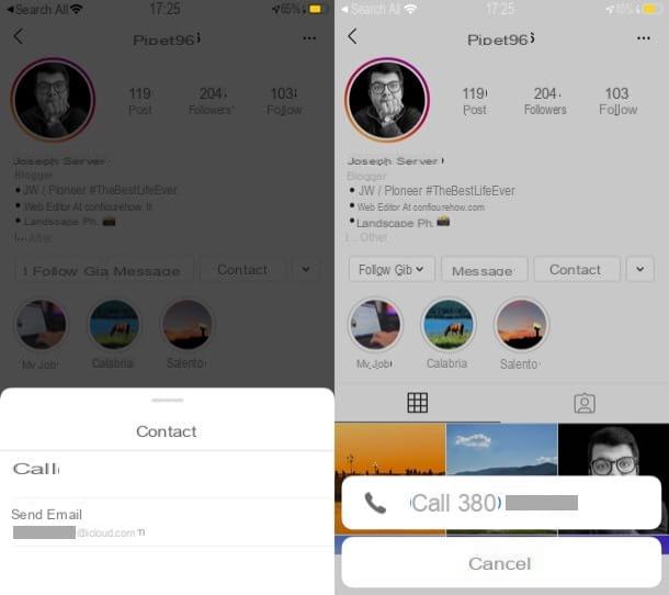 How to see the phone number on Instagram