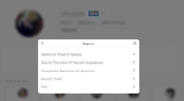 Comment signaler un profil Instagram