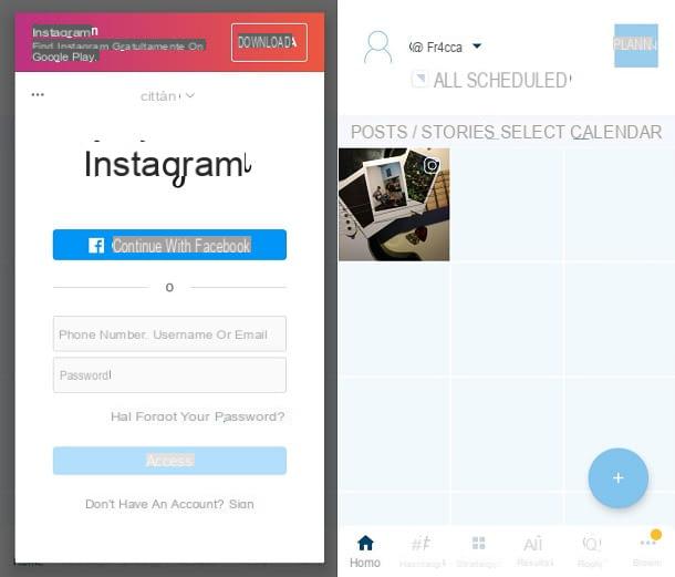 Aplicación para organizar Instagram