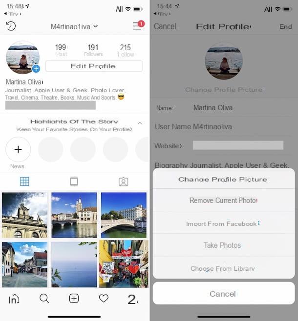 How to edit Instagram profile