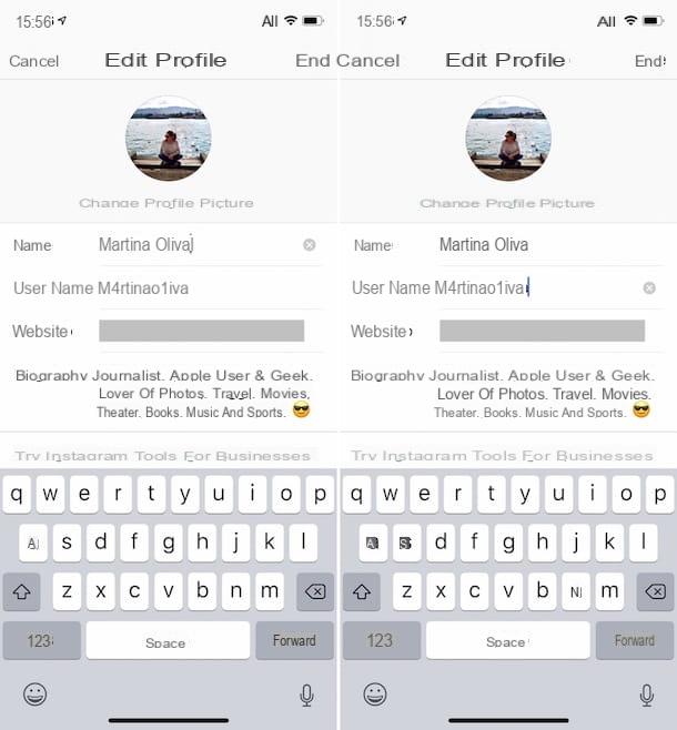 How to edit Instagram profile