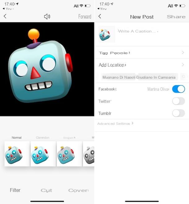 How to put Animoji on Instagram