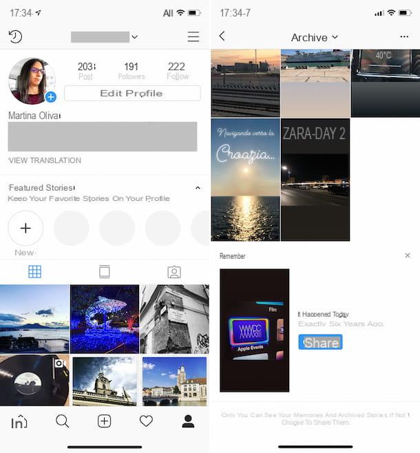 How to see memories on Instagram
