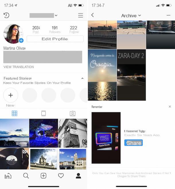 Como ver memórias no Instagram